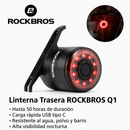 🔦 Luz trasera de bicicleta 🚴‍♂️de alta visibilidad y recargable (ROCKBROS Q1) + Envió Gratis.
